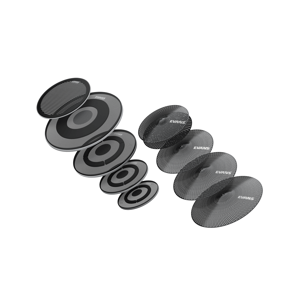 [ECPPB-DB1-R] Evans dB One 4-Piece Cymbal Box Set (14HH-16C-18C-20R) & Head Pack