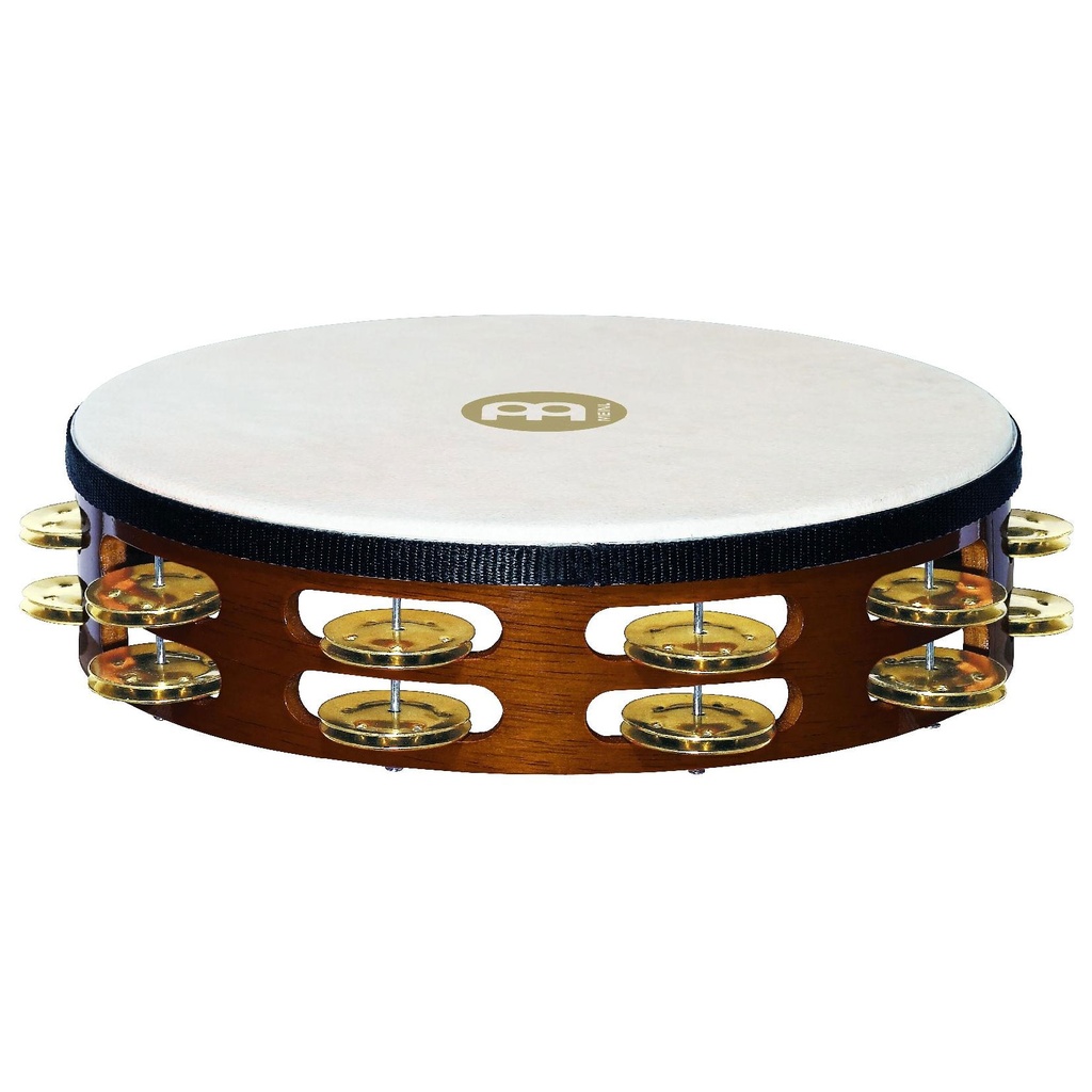 [TAH2B-AB] Meinl 2 Row Headed Wood Tambourine Brass