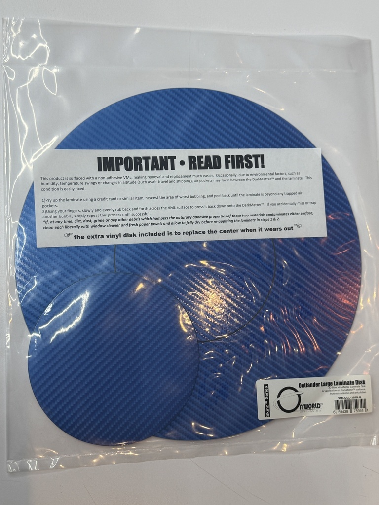 [VMLOLL-3DBLU] Offworld Percussion Drum Pad Laminate in 3D Blue (Laminate Only)