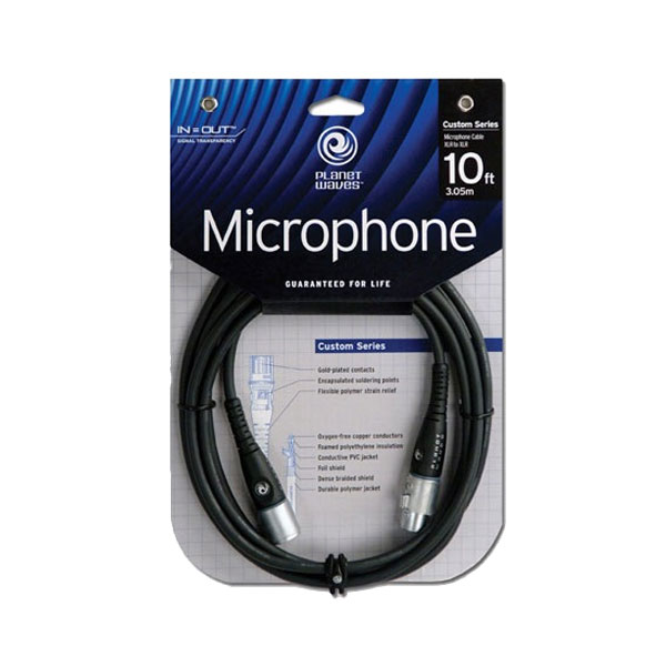 [PW-M-10] Planet Waves 10' Custom Series Microphone Cable