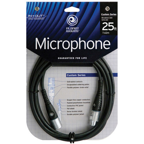 Planet Waves 25' Custom Series Microphone Cable