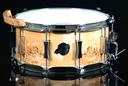 Pork Pie Percussion 6.5" x 14" 8-Ply Maple Snare Drum w/ Mappa Burl Veneer & Matching X-Click
