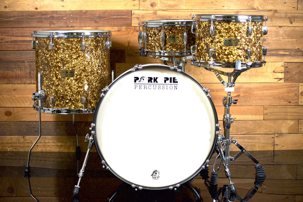 [PP3PC-RBP] Pork Pie Percussion 3-Piece Custom Drum Set in Root Beer Pearl