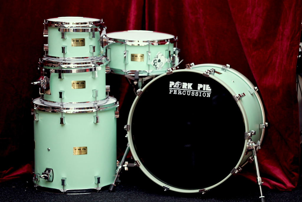[PP5PC-SFG] Pork Pie Percussion 5-Piece Custom 8-Ply Maple Drum Set (10/12/16F/22B/6.5x14S) in Sea Foam Green