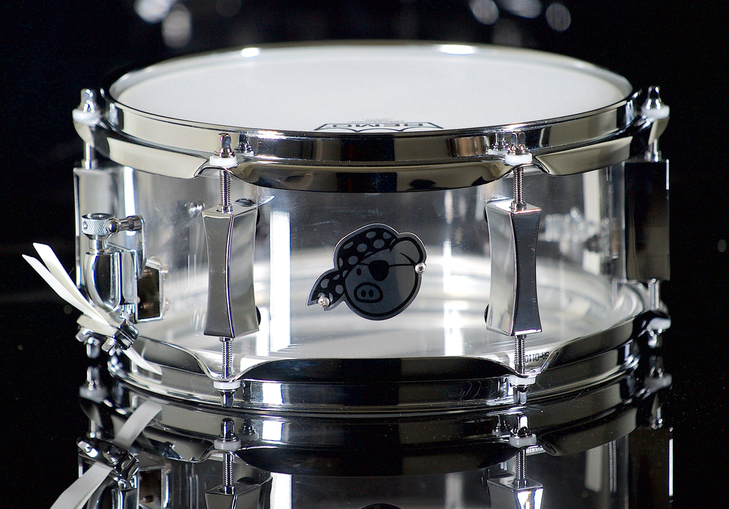 [PP5X10JPSN-CA] PORK PIE PERCUSSION 5" X 10" CLEAR ACRYLIC SNARE DRUM