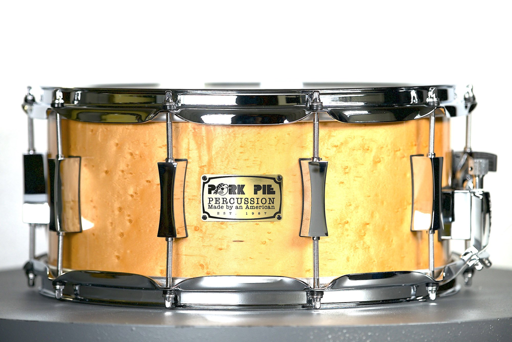 [PP6.5X14CSTSN-MM] Pork Pie Percussion 6.5" X 14" CUSTOM SNARE (BIRDSEYE MAPLE & MAHOGANY)