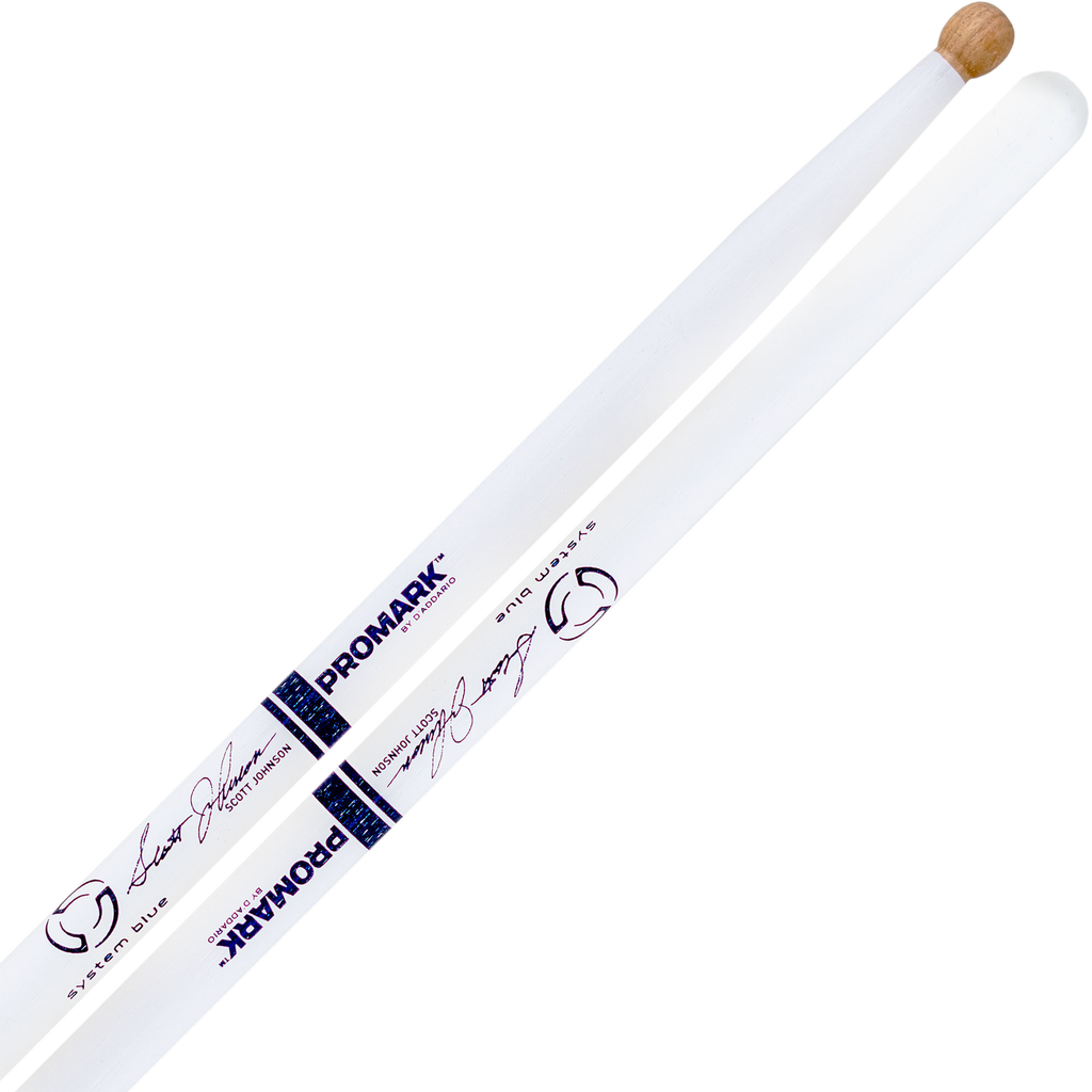 [TXDC17W-WHITE] Promark Scott Johnson Signature White Marching Snare Sticks