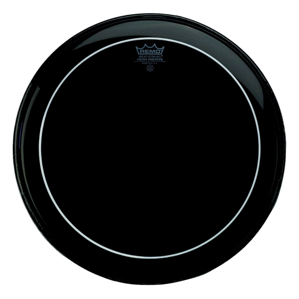 [ES-1624-PS-] Remo 24" Pinstripe Ebony Bass Drum Head