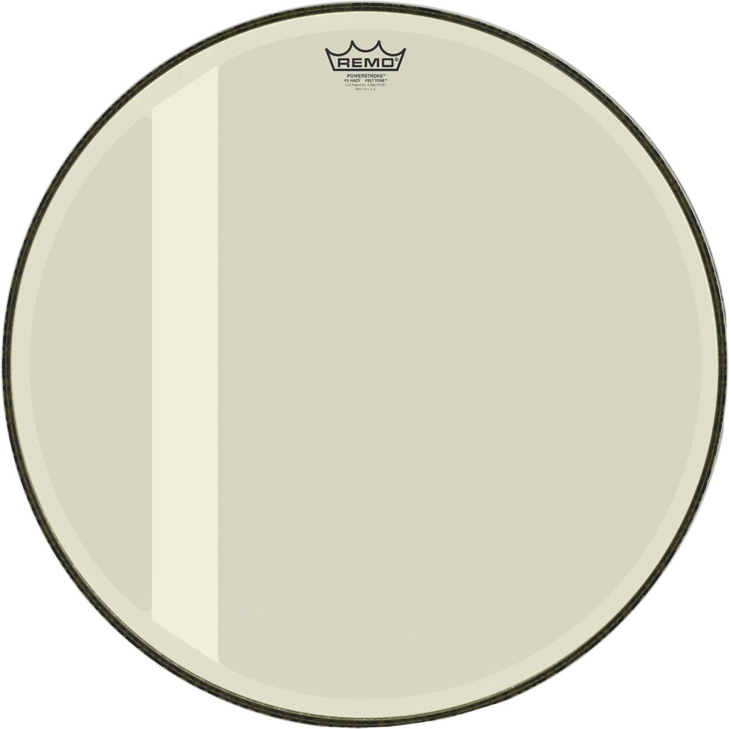 [P3-1024-00-FLT] Remo 24" Powerstroke 3 Felt Tone Hazy Bass Drum Head