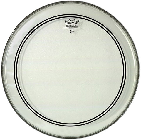 [P3-1320-C2-] Remo 20" Powerstroke P3 Clear Bass Drum Head with Falam Patch
