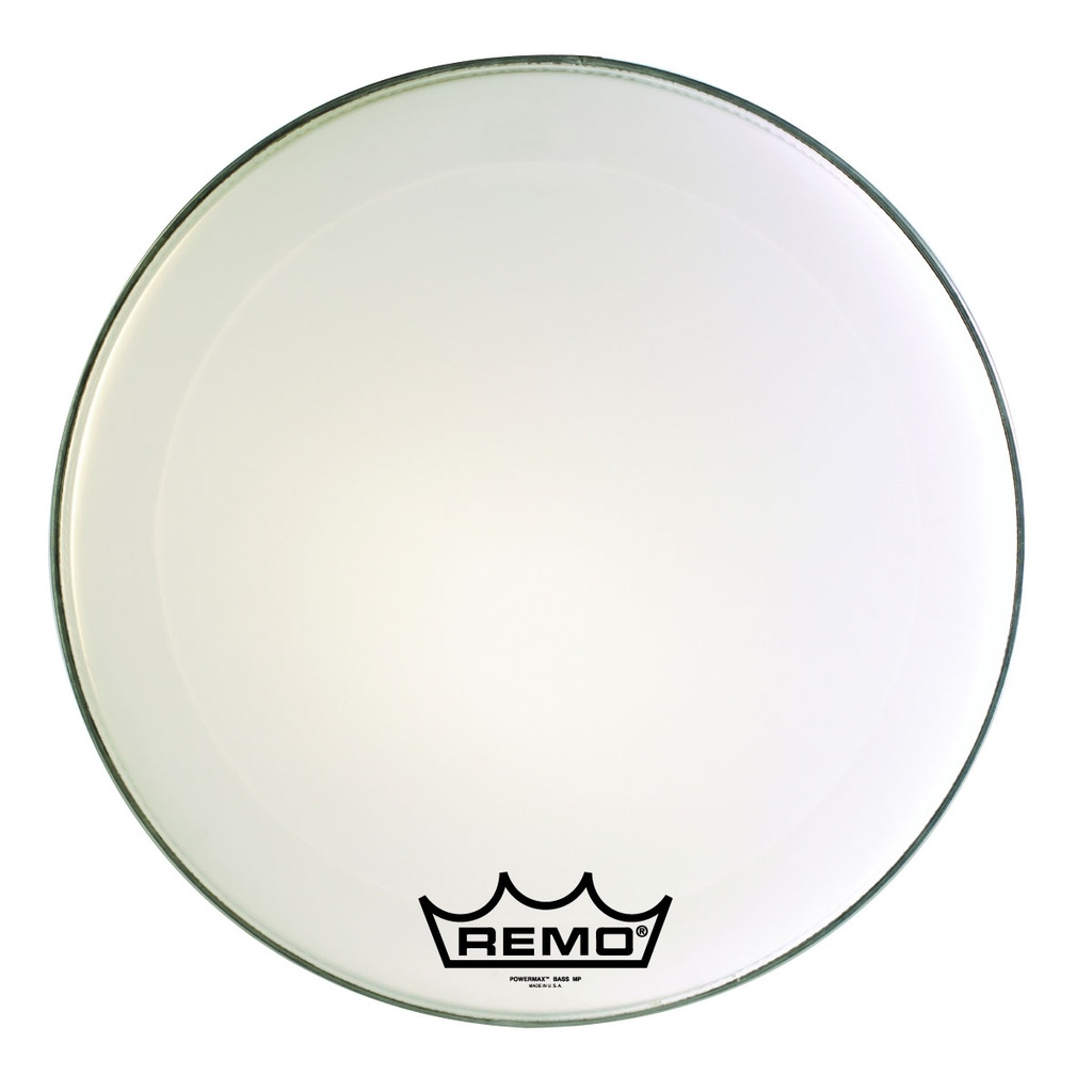 [PM-1014-MP-] Remo 14" Powermax Ultra White Crimplock Marching Bass Drum Head