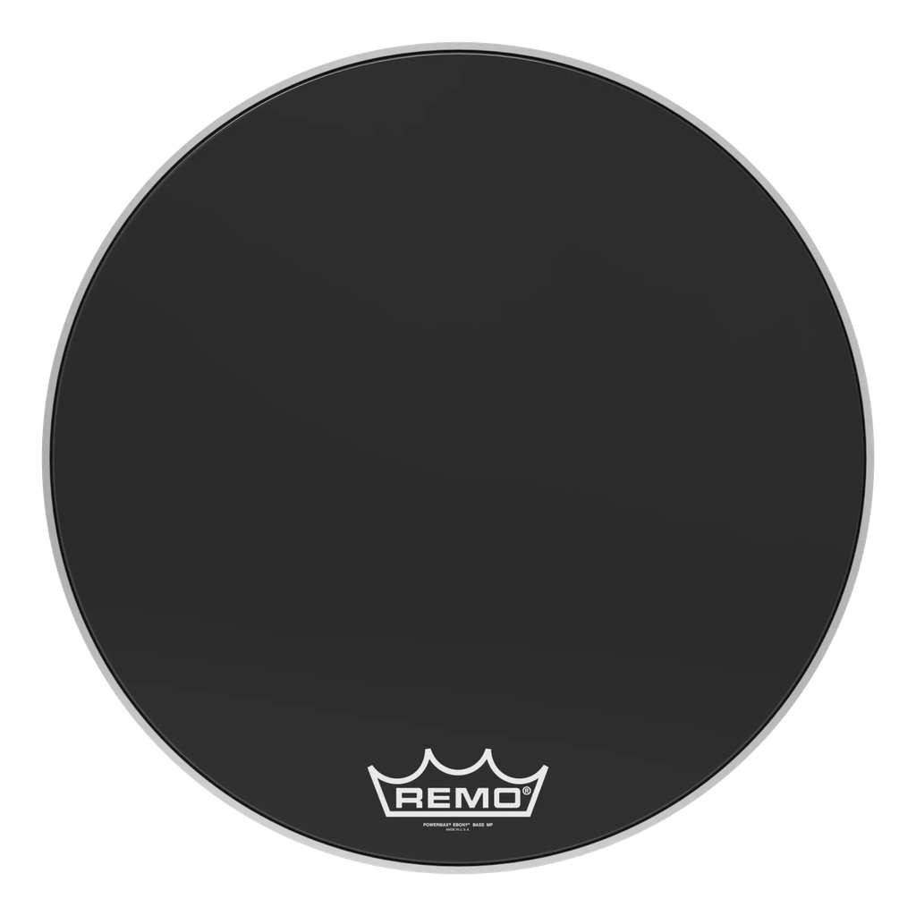 [PM-1426-MP-] Remo 26" Powermax Ebony Crimplock Marching Bass Drum Head
