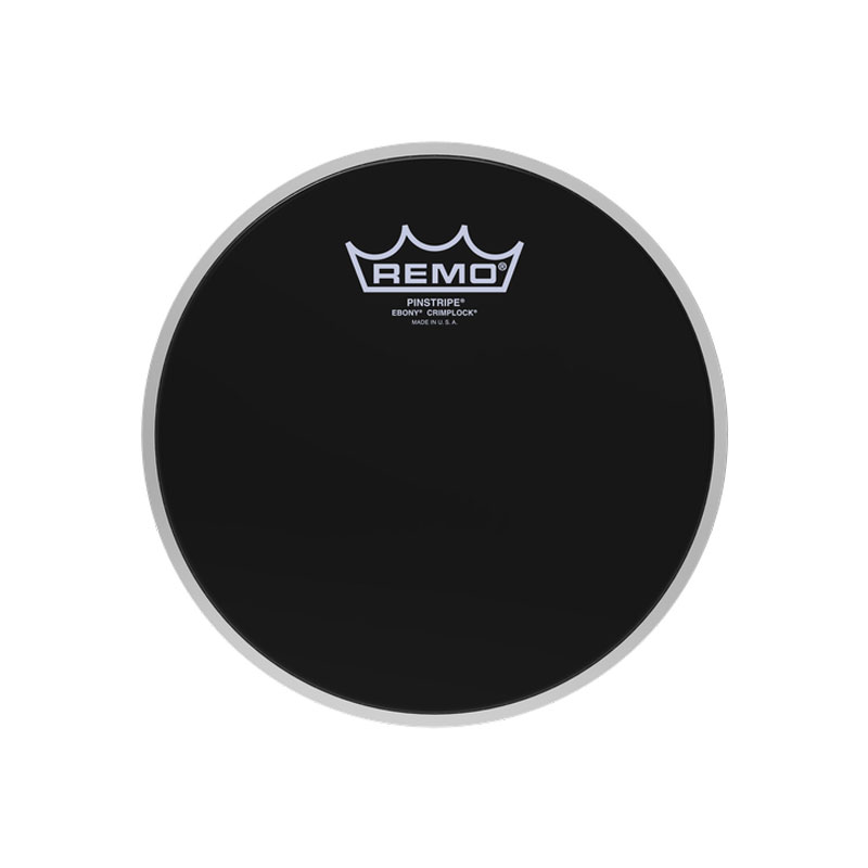 Remo 8" Pinstripe Ebony Crimplock Marching Tenor Drum Head