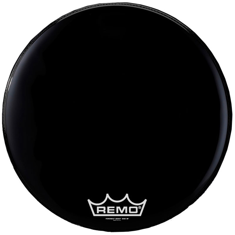 [PM-1418-MP-] Remo 18" Powermax Ebony Crimplock Marching Bass Drum Head