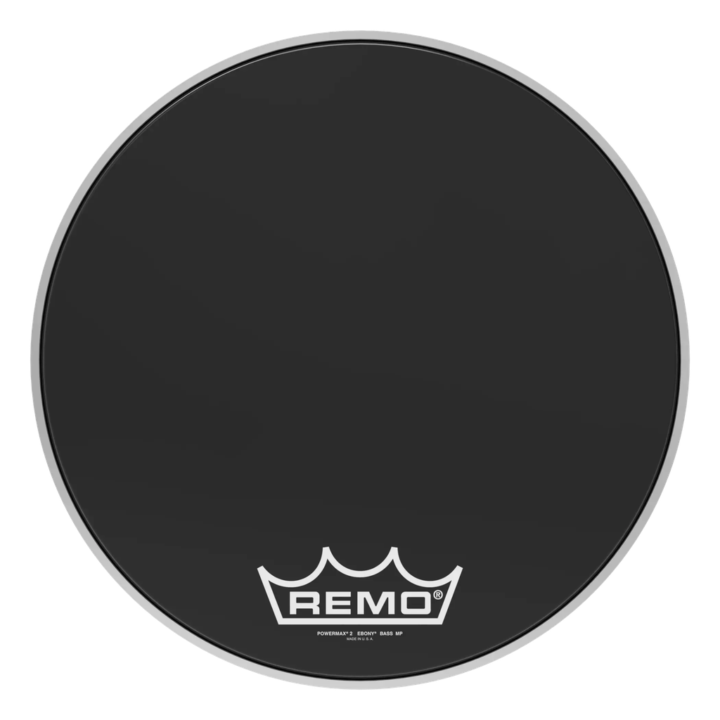 [PM-2420-MP-] Remo 20" Powermax 2 Ebony Crimplock Marching Bass Drum Head