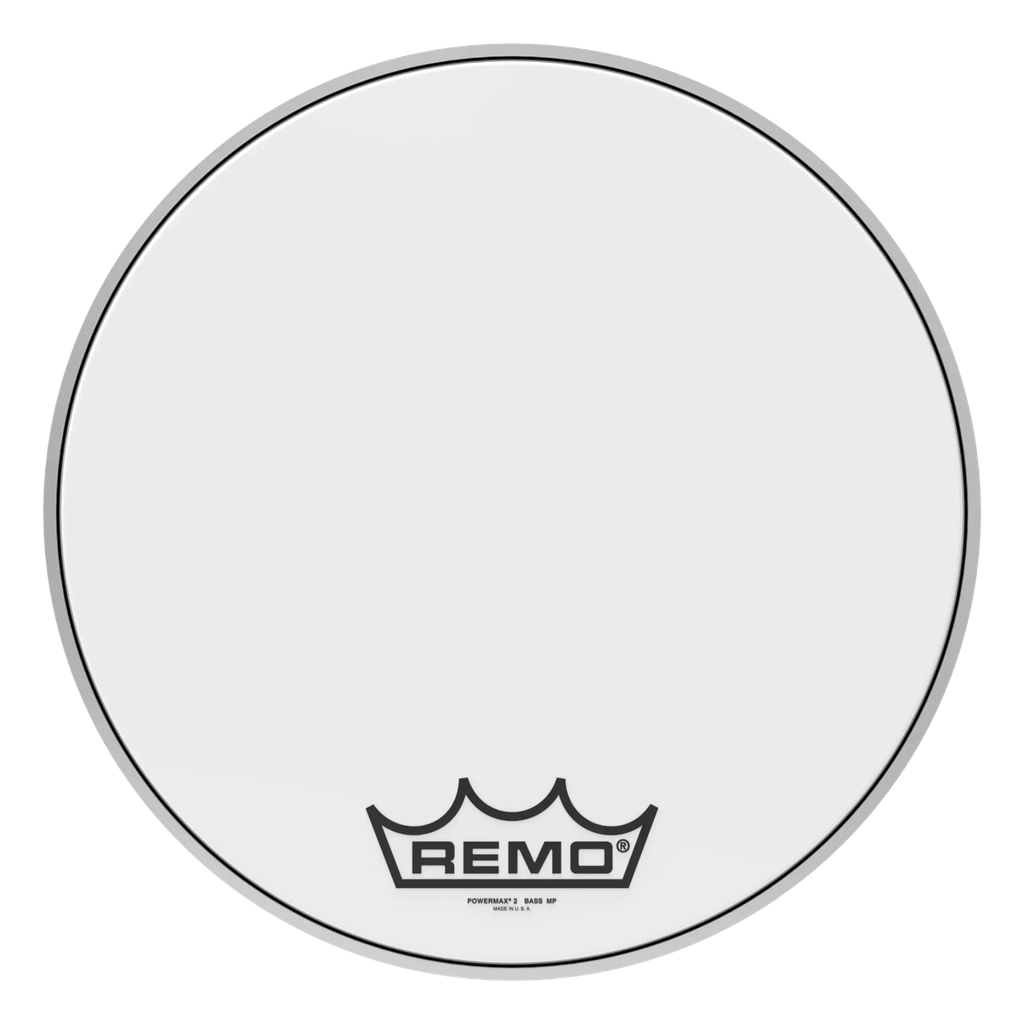 [PM-2014-MP-] Remo 14" Powermax 2 Ultra White Crimplock Marching Bass Drum Head