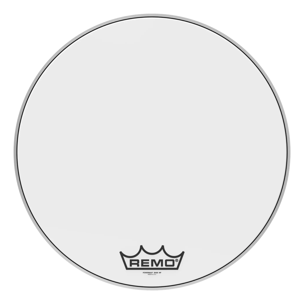 [PM-1024-MP-] Remo 24" Powermax Ultra White Crimplock Marching Bass Drum Head