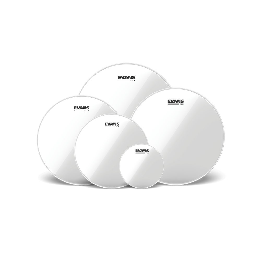 [EMTP-TCX] Evans TCX Clear Marching Tenor Head - Pack (6", 10", 12", 13", 14")