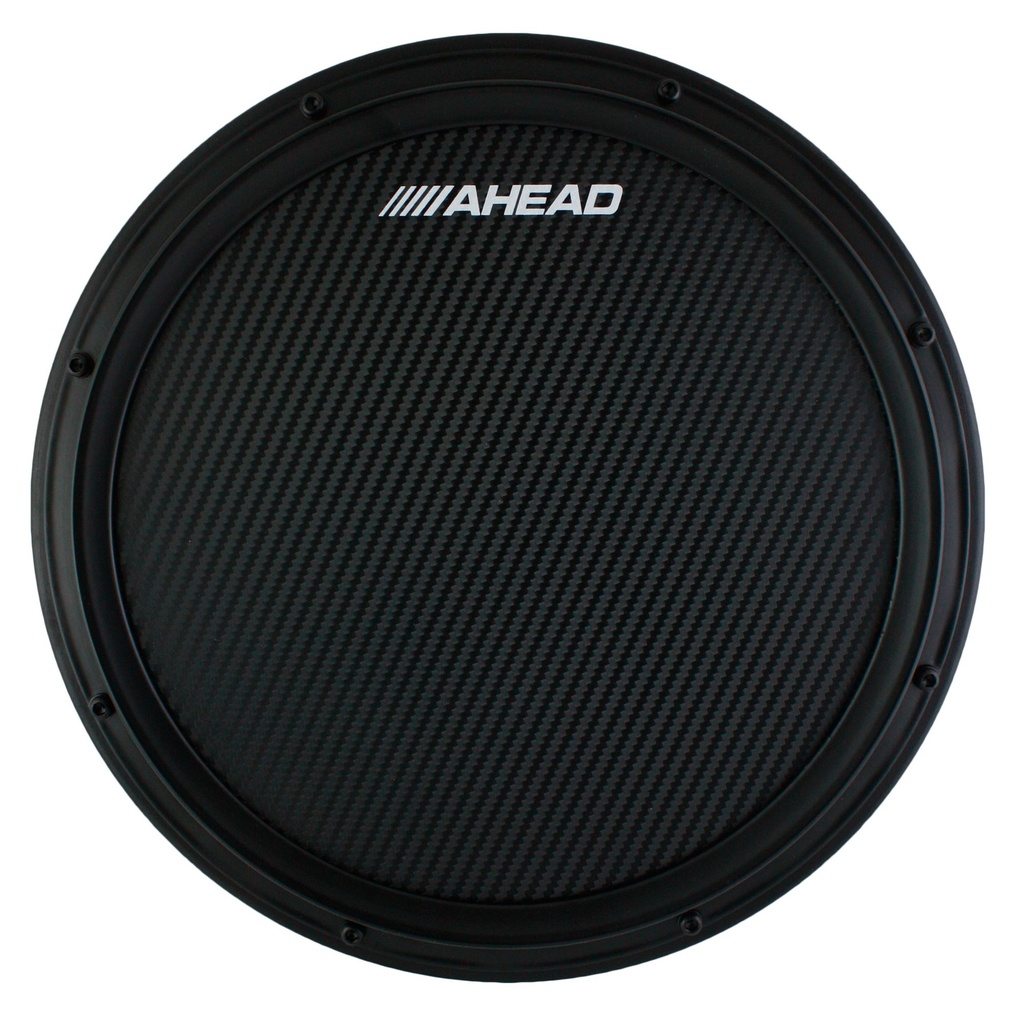 [Ahead AHSHP-B] Ahead 14" Black S-Hoop Marching Practice Pad with Snare Sound