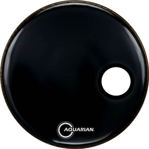 Aquarian 18" Black Regulator Front Bass with Hole