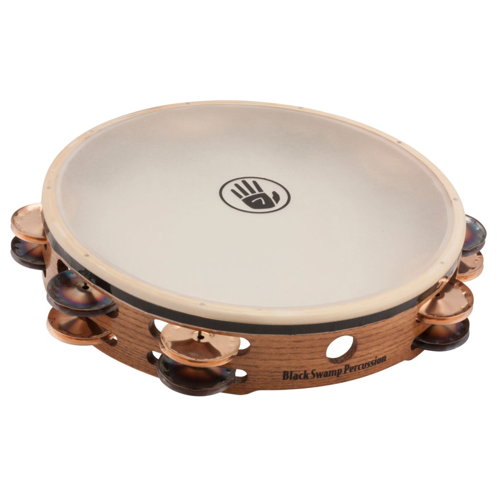 [TC1S] Black Swamp 10" SoundArt Dbl Row Chromium/Bronze Tambourine Synthetic