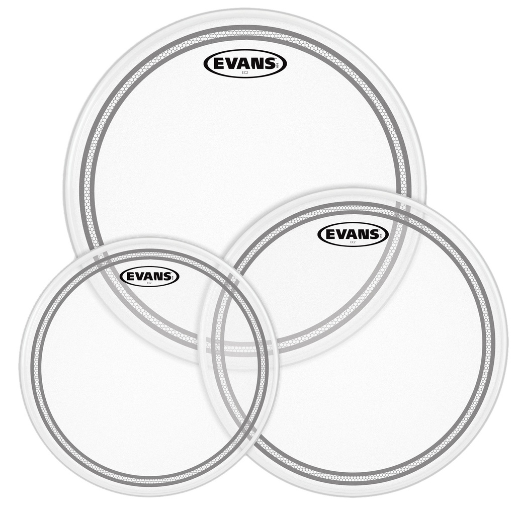Evans 10"/12"/14" EC2S Frosted Fusion Tom Head Pack