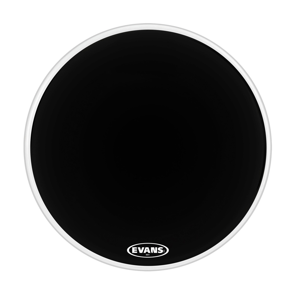 Evans 16" MX1 Black Marching Bass Head