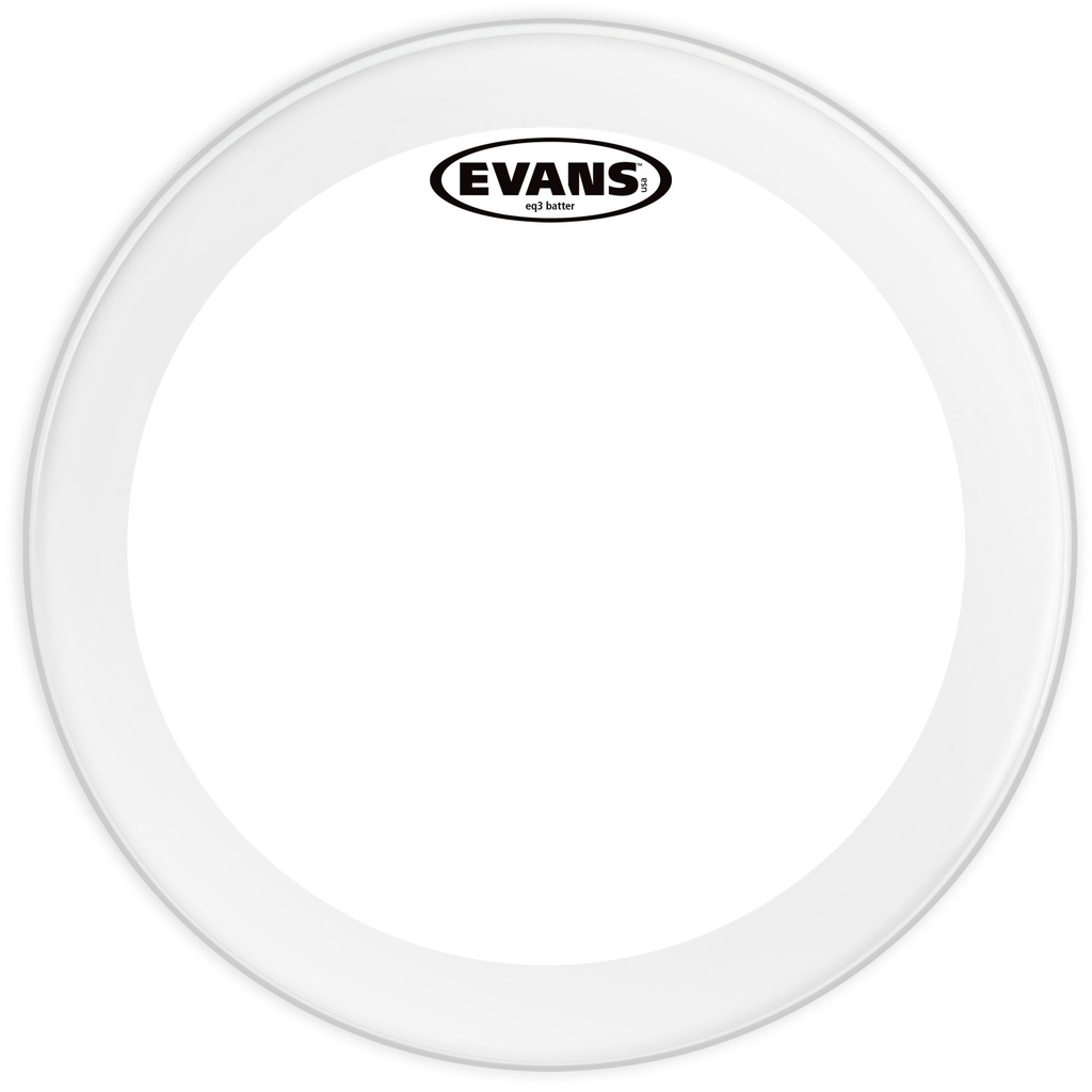 Evans 24" EQ3 Clear Bass Head