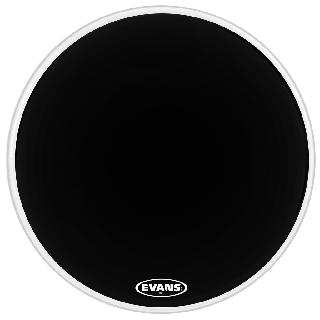 Evans 30" MX1 Black Marching Bass Head