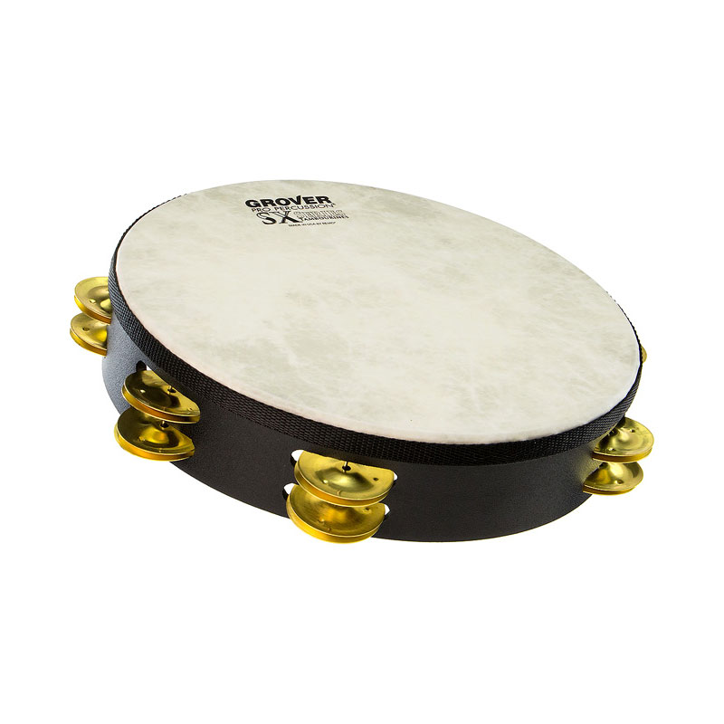Grover Pro 10" SX Double Row Dimpled Brass Tambourine