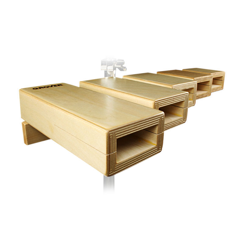 [TPB-X] Grover Pro 5-Piece Temple Blocks with Mounting Bar