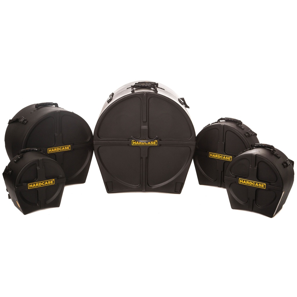 Hardcase Rock Drum Set Case Bundle (24B 12/16/18 Toms 14" Snare)