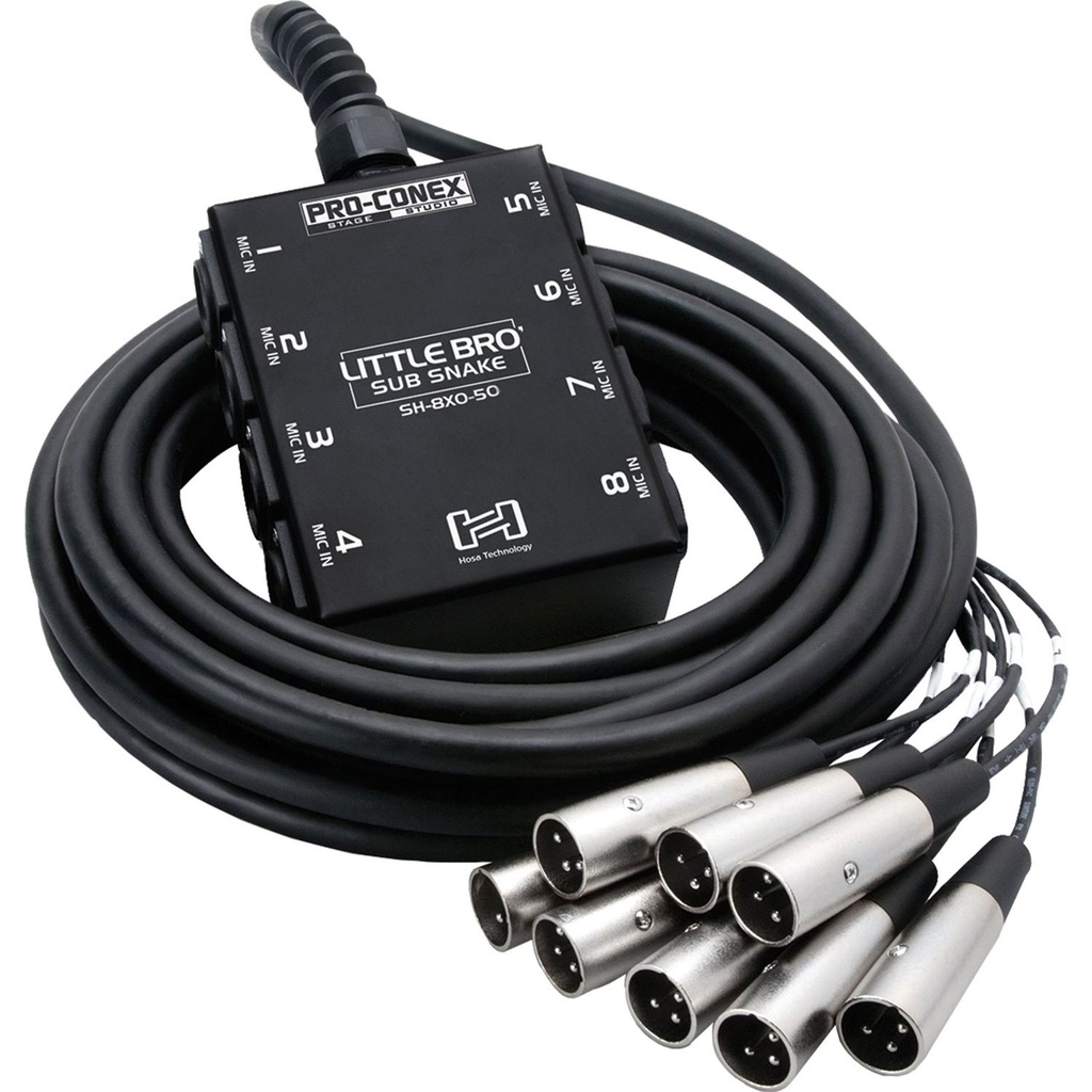 Hosa 50' Pro-Conex Little Bro' Sub Snake (8 XLR Sends)