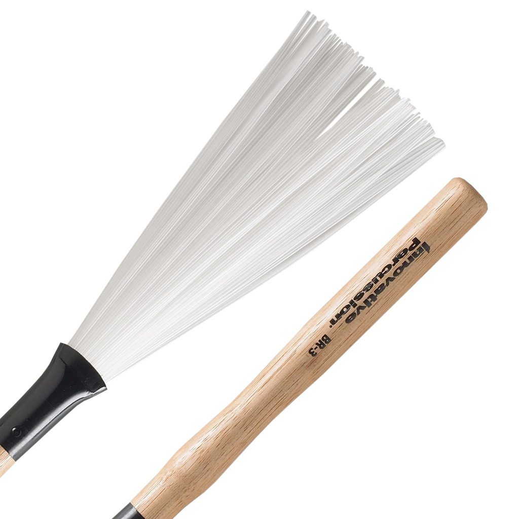 Innovative Percussion BR-3 Medium Nylon Brushes Wood Handles