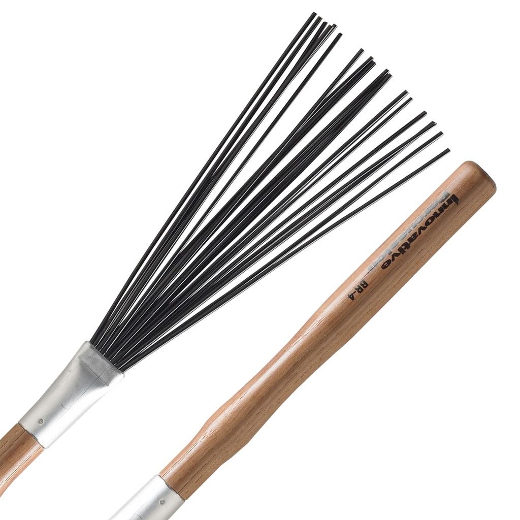 [BR-4] Innovative Percussion BR-4 Heavy Nylon Brushes Wood Handles
