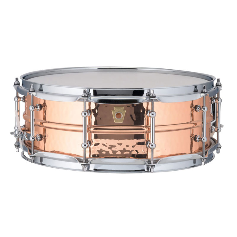Ludwig 5" x 14" Hammered Copper Phonic Snare Drum w/ Tube Lugs