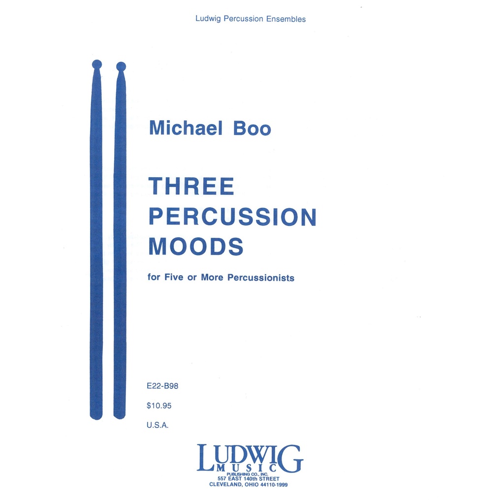 [10604398] Ludwig Masters Music Three Percussion Moods by Michael Boo