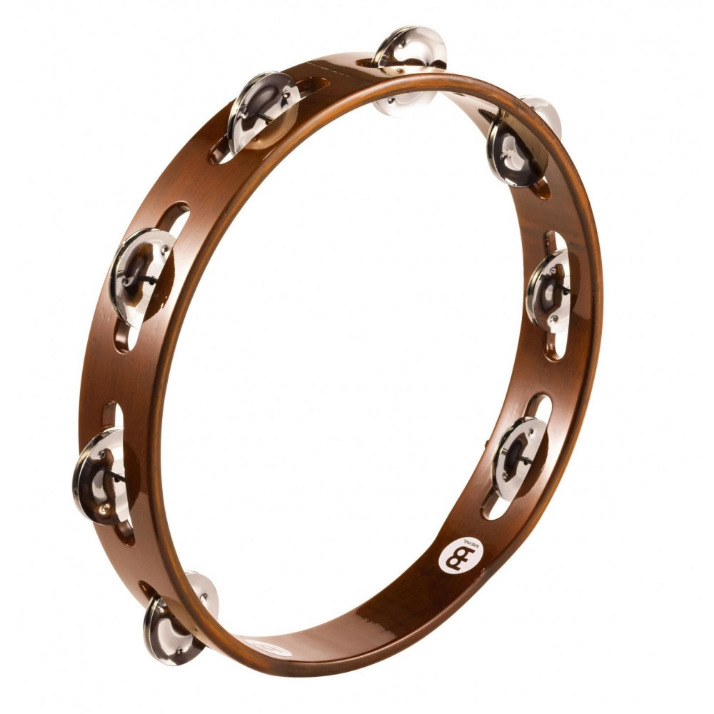 [TA1AB] Meinl 1 Row Wood Tambourine Steel Jingles