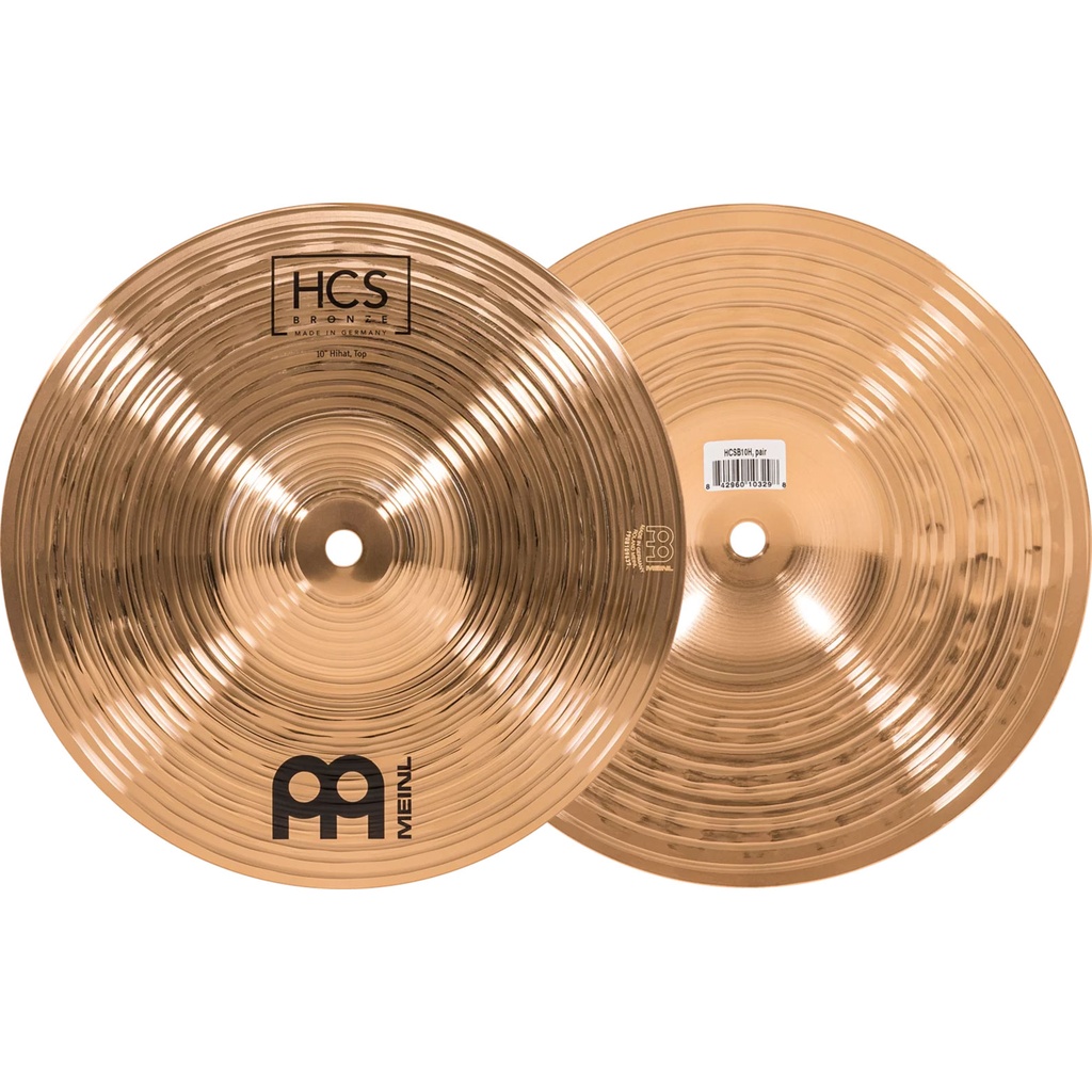 [HCSB10H] Meinl 10" HCS Bronze Hi Hat Cymbals