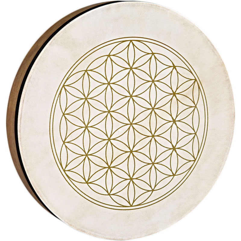 [HD16WB-FOL] Meinl 16" Hand Drum in Walnut Brown w/ Flower of Life Symbol