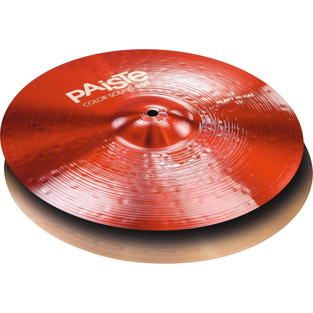 Paiste 15" Color Sound 900 Red Heavy Hi Hat Cymbals