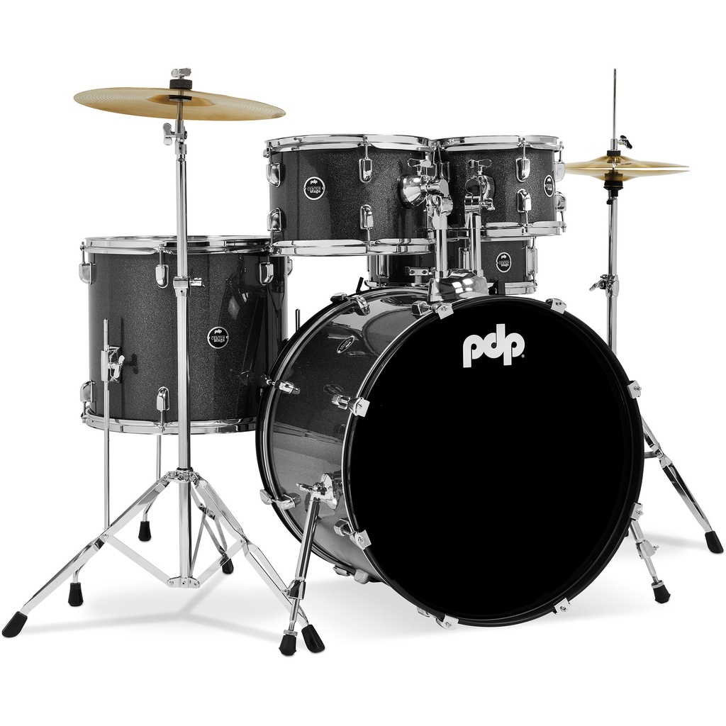 [PDCE2015KTSS] PDP CENTER Stage 5-Piece Complete Drum Set (20B-10-12-14F-14S) in Silver Sparkle