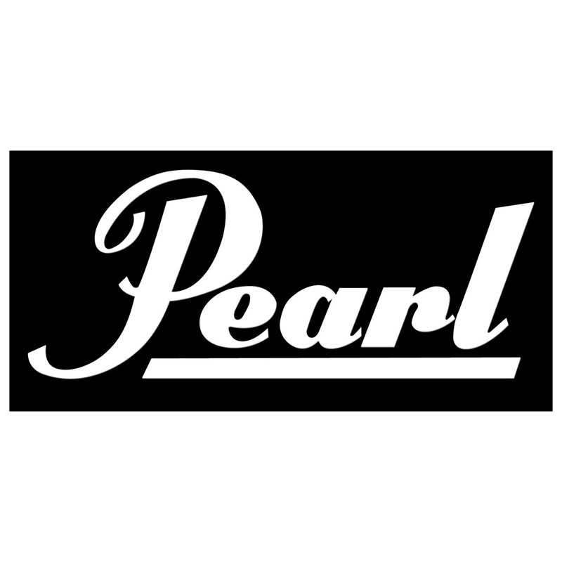 Pearl 13" x 5.5" White Logo Decal Sticker