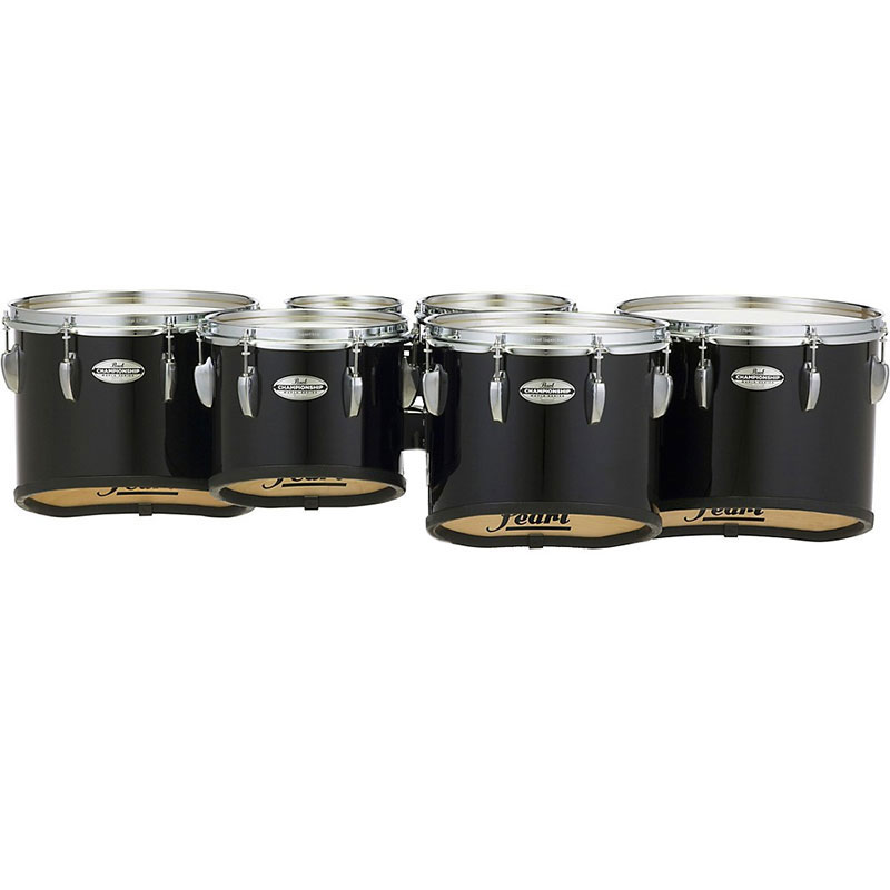 [PMTML680234/A103] Pearl 6-8-10-12-13-14" Championship Marching Tenors in Piano Black