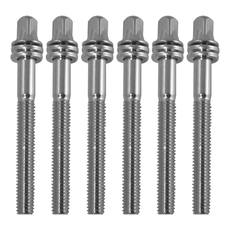 [T054/6] Pearl 6mm x 54mm Tension Rods for Marching Snares/Tenors (6-Pack)