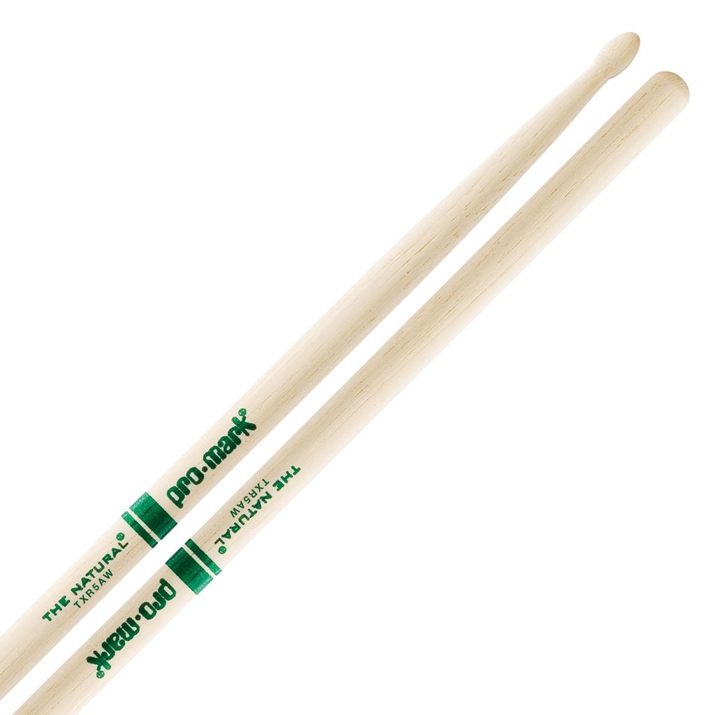 Promark 5A Natural Hickory Wood Tip Drumsticks