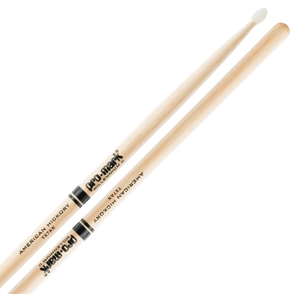 Promark 7A Hickory Nylon Tip Drumsticks