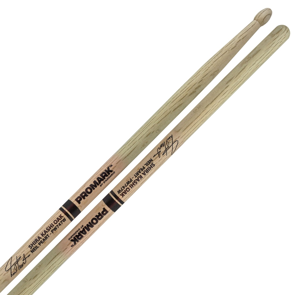 [PW747W] Promark Neil Peart Signature Shira Kashi Oak Wood Tip Drum Sticks