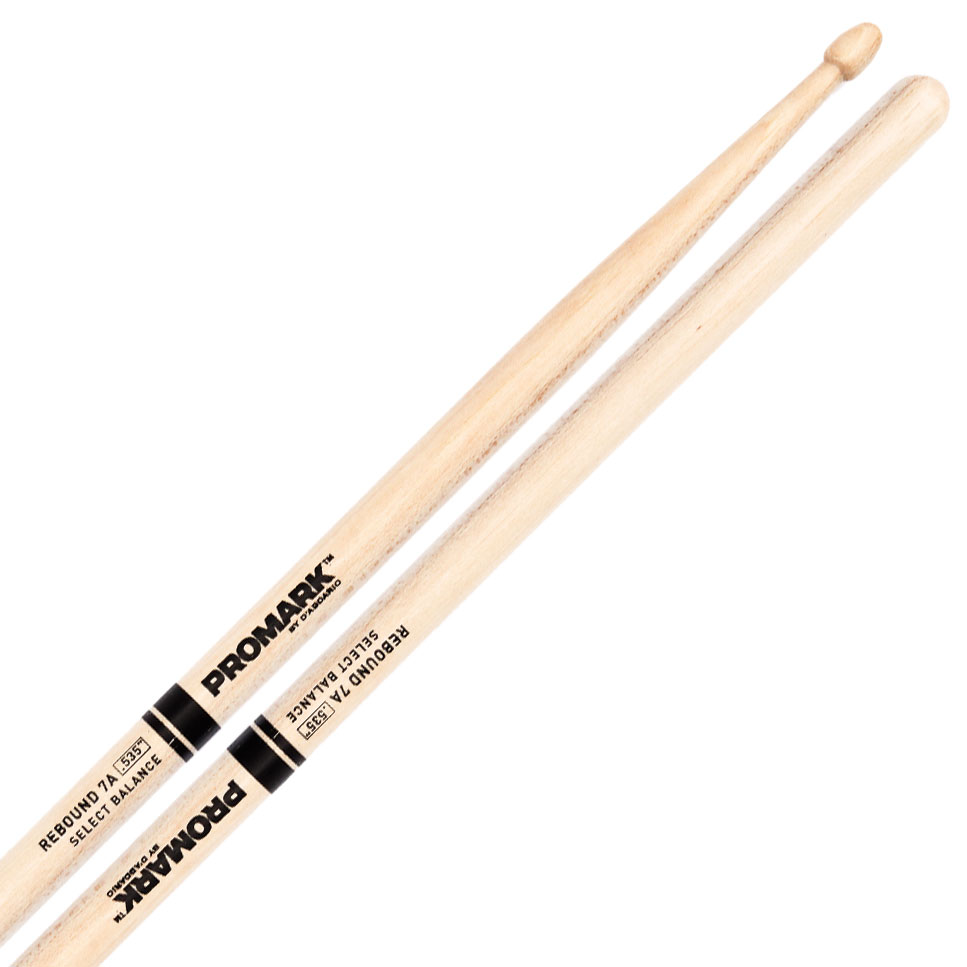 Promark Rebound 7A Hickory Drumsticks w/ Acorn Wood Tips