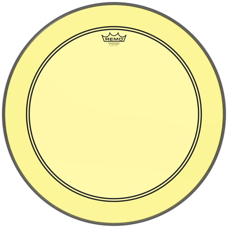 Remo 24" Powerstroke P3 Colortone Yellow Bass Head